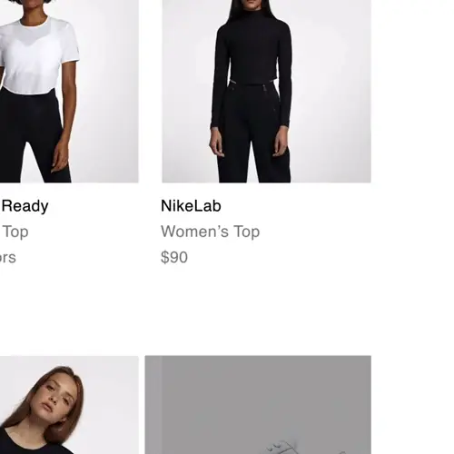Nike shoes and apparel cycling through, from the Nike App Store trailer.